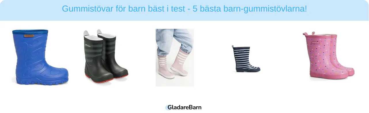 Gummistövlar för barn bäst i test