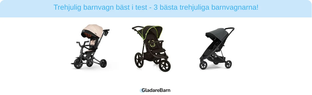 Trehjulig barnvagn bäst i test